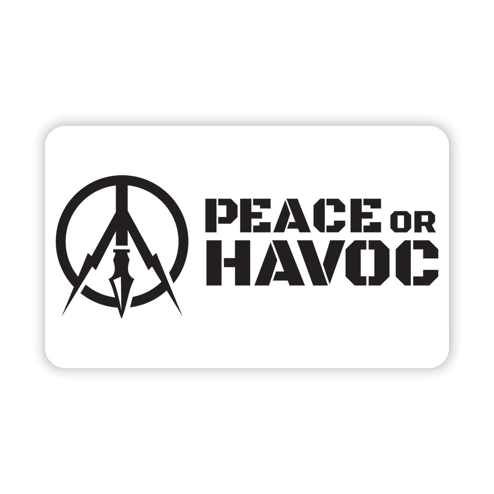peace or havoc horizontal decal