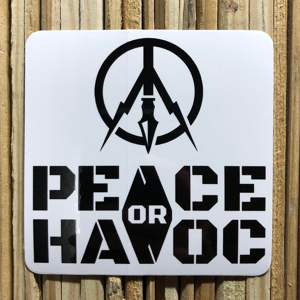 peace or havoc square decal